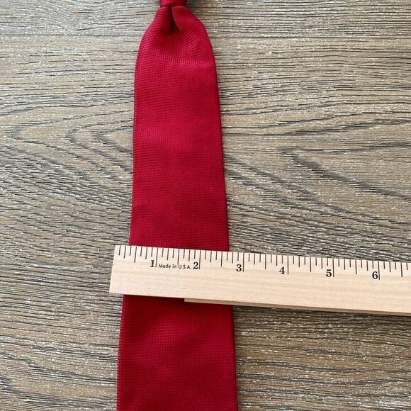 Red clip on tie for boys. Chaps - Picture 3 of 6